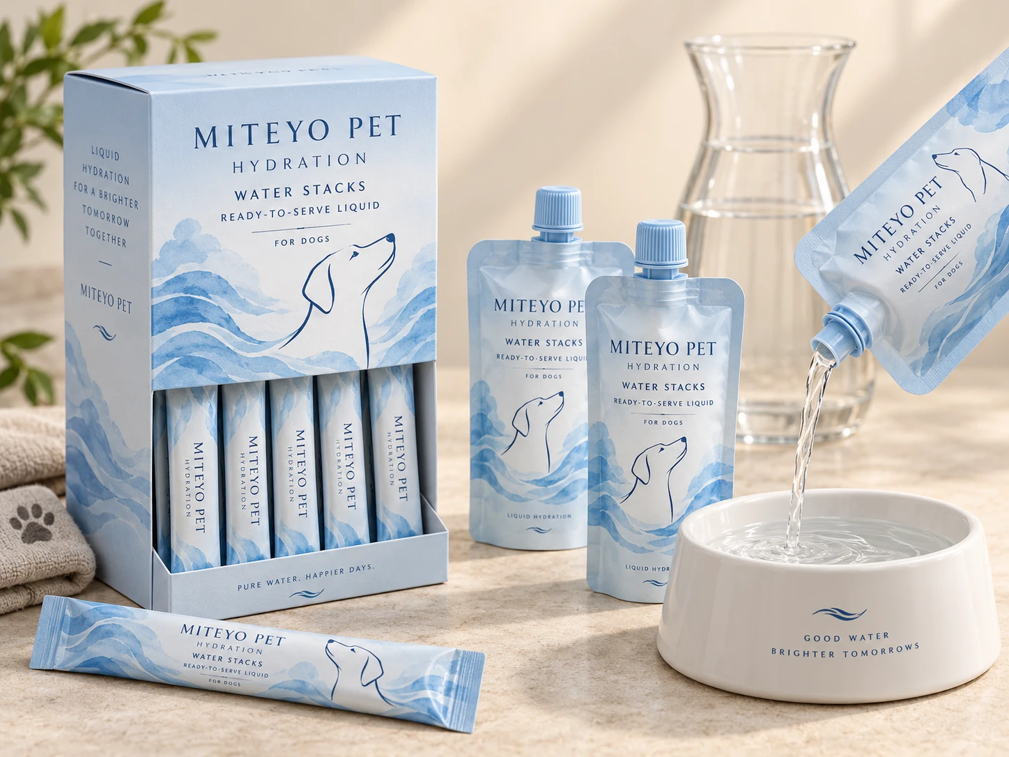 Dog Daily Hydration Water Stack packaging presentation