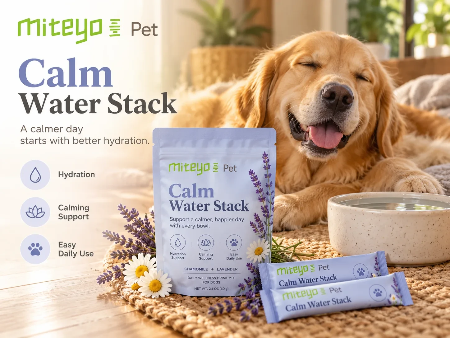 Calm Water Stack packaging presentation