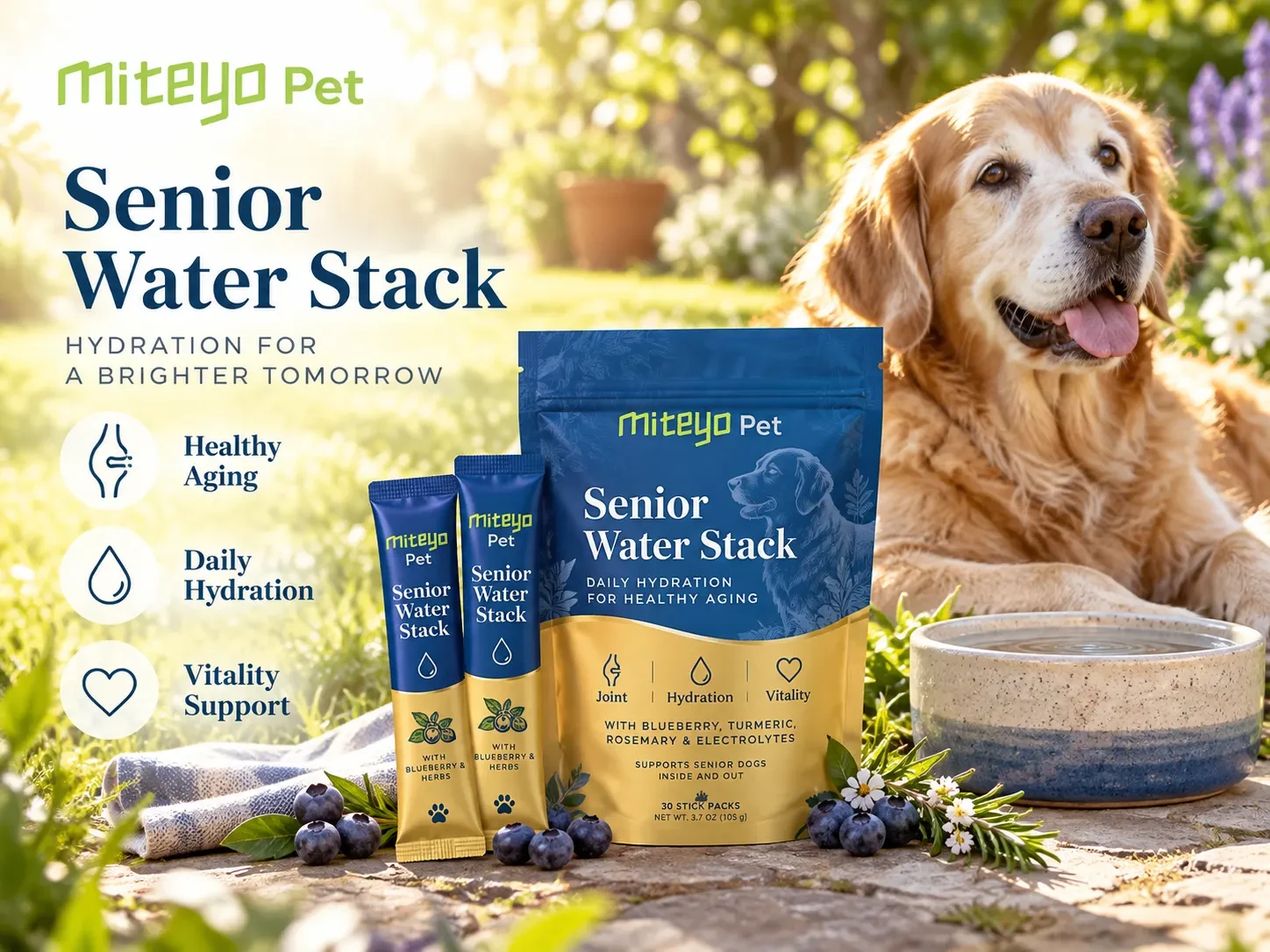 Senior Water Stack packaging presentation