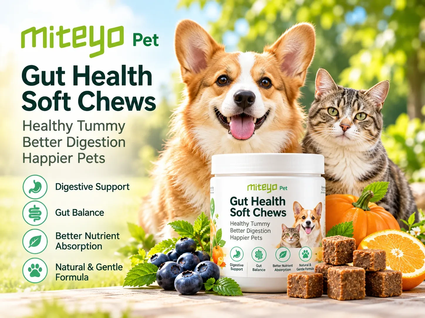 Gut & Digestion Soft Chews packaging presentation
